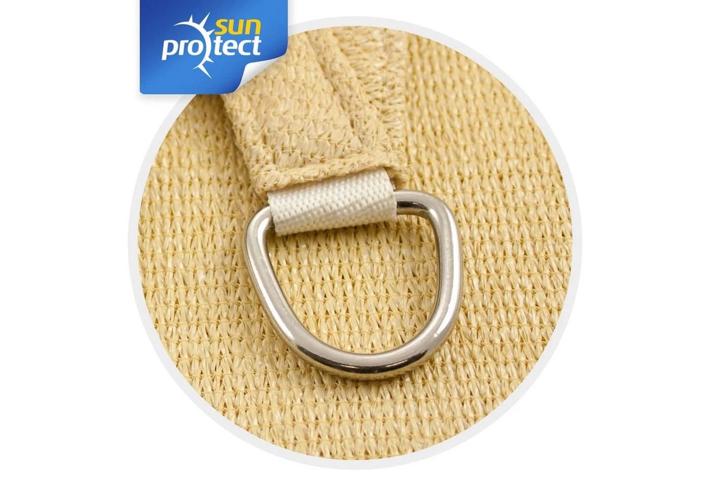 sunprotect Sonnensegel 4x2,5m Rechteck Beige UV-Schutz - Bild 3