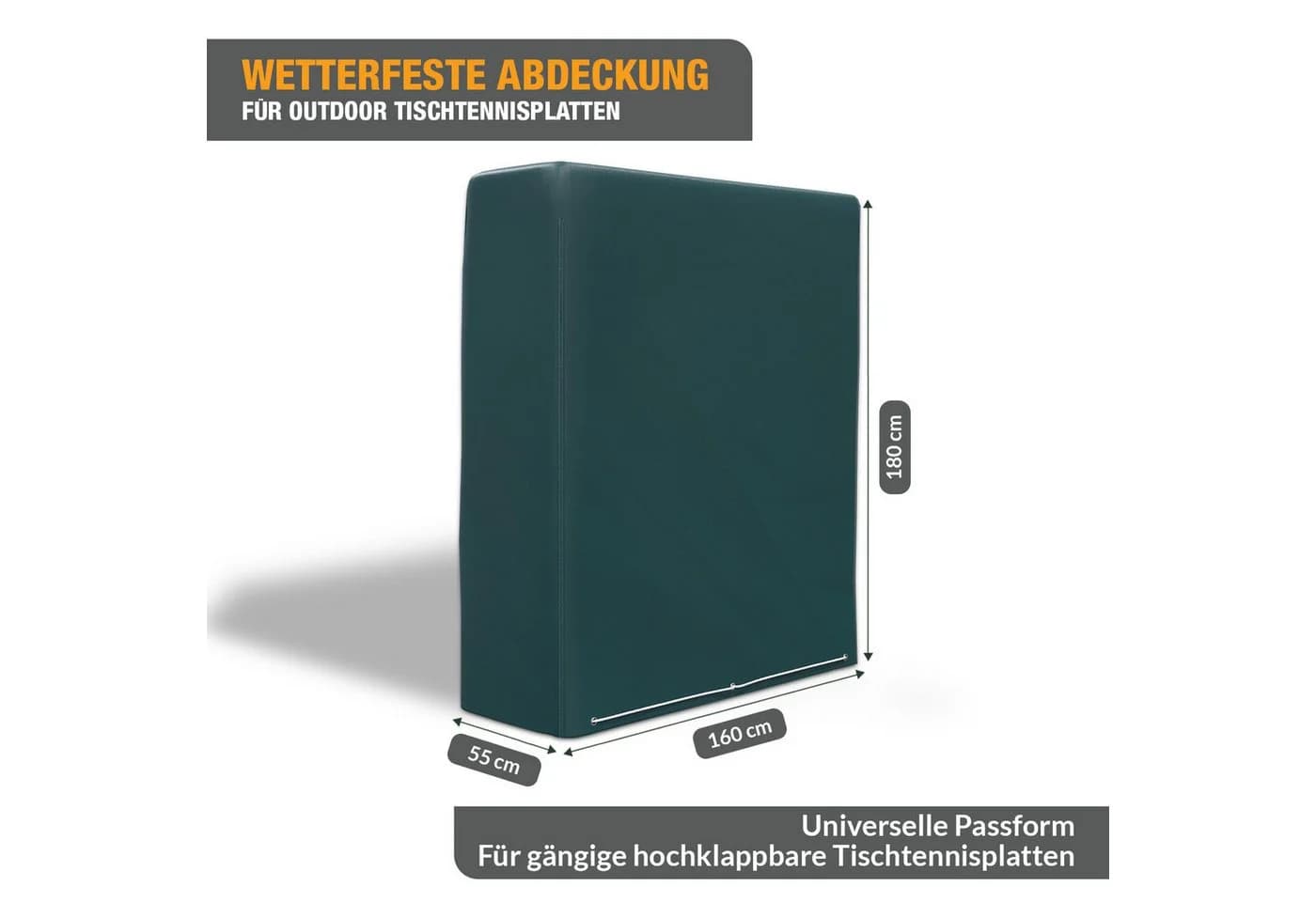 Kronenburg Tischtennisplatte Schutzhülle Grün Wetterfest UV-beständig