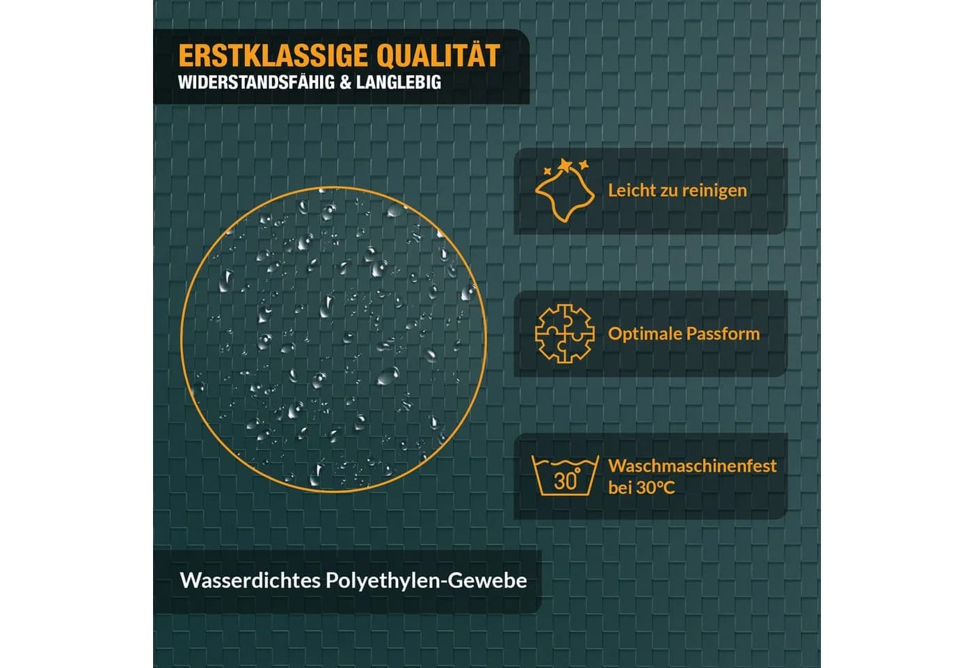 Kronenburg Tischtennisplatte Schutzhülle Grün Wetterfest UV-beständig - Bild 3