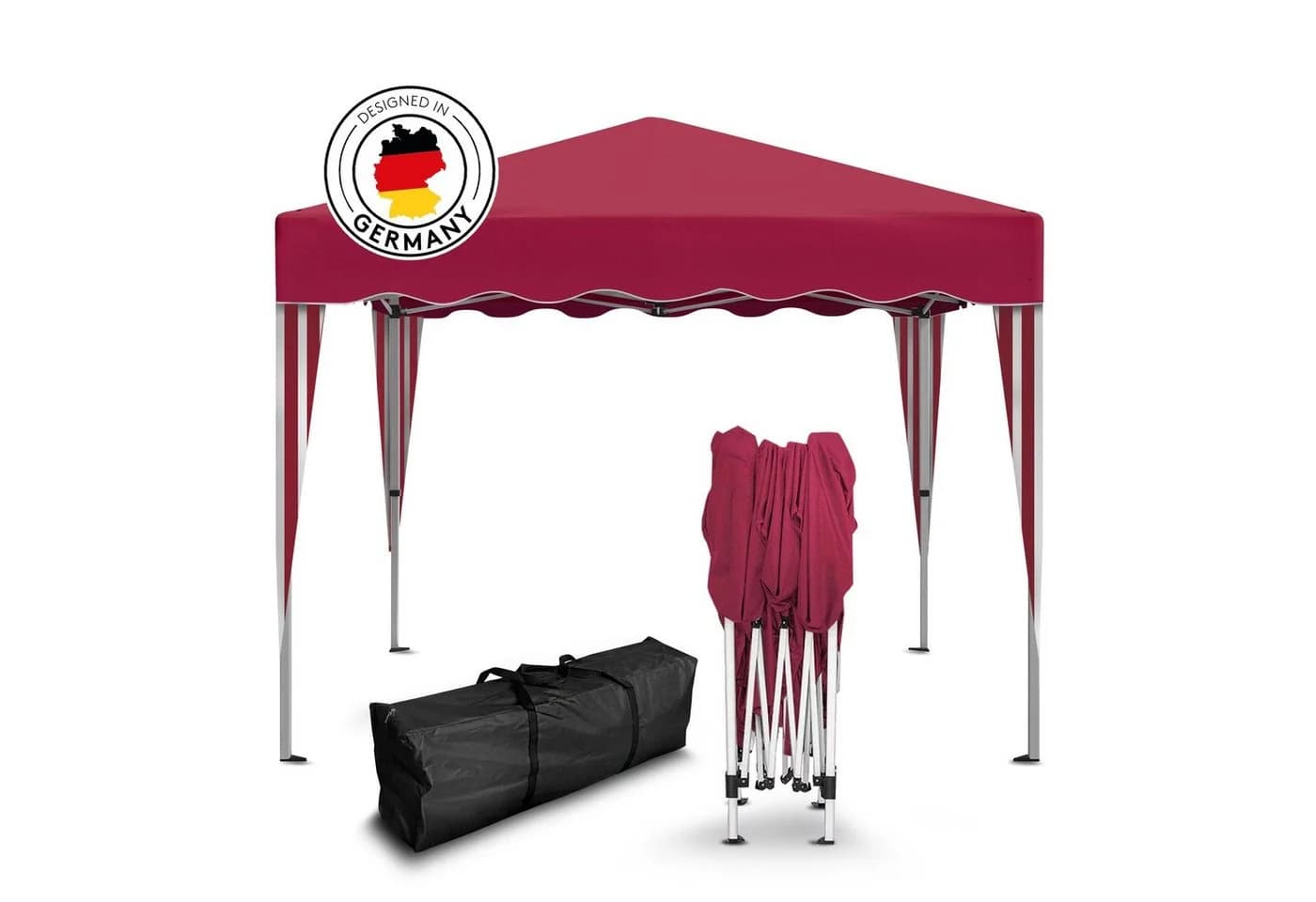 Kronenburg Faltpavillon 3x3 m Rot - Wasserdicht & UV-Schutz - Bild 2