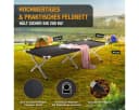 Kronenburg Faltbett XXL Campingbett klappbar Schwarz Bild 4