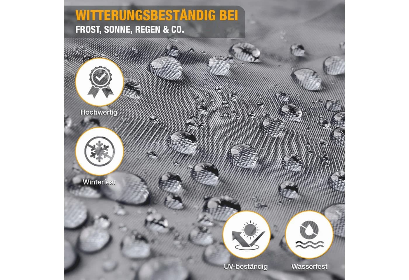 Kronenburg Strandkorb-Schutzhülle Grau Wasserdicht & Winterfest - Bild 3