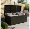 RS Trade Auflagenbox Sienna Schwarz Poly Rattan Aluminium Bild 1