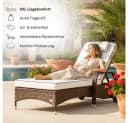 RS Trade Gartenliege Imola Poly Rattan Braun mit verstellbarer Rückenlehne Bild 3