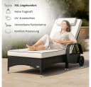 RS Trade Gartenliege Sonnenliege Imola Poly Rattan Schwarz Bild 3