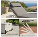RS Trade Gartenliege Palermo Weiß Poly Rattan mit Auflage Bild 5