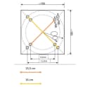 RS Trade Sonnenschirm Rechteck 3x4m Aluminium UV-Schutz Sand hell Bild 1