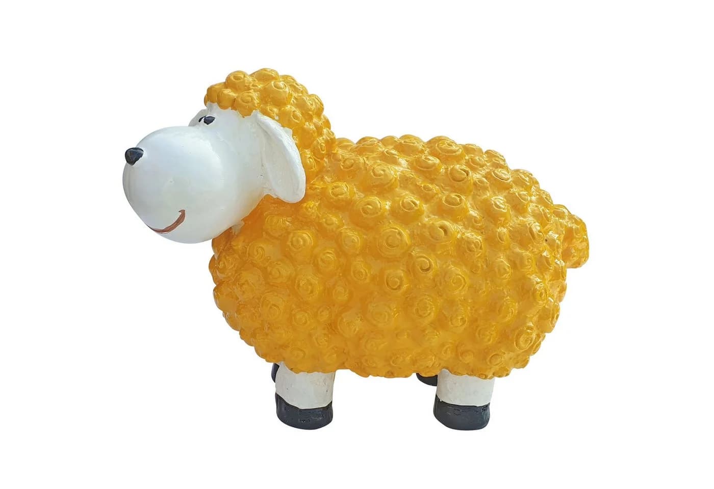 Fachhandel Plus Schaf Deko Figur Orange Gartenfigur Polyresin