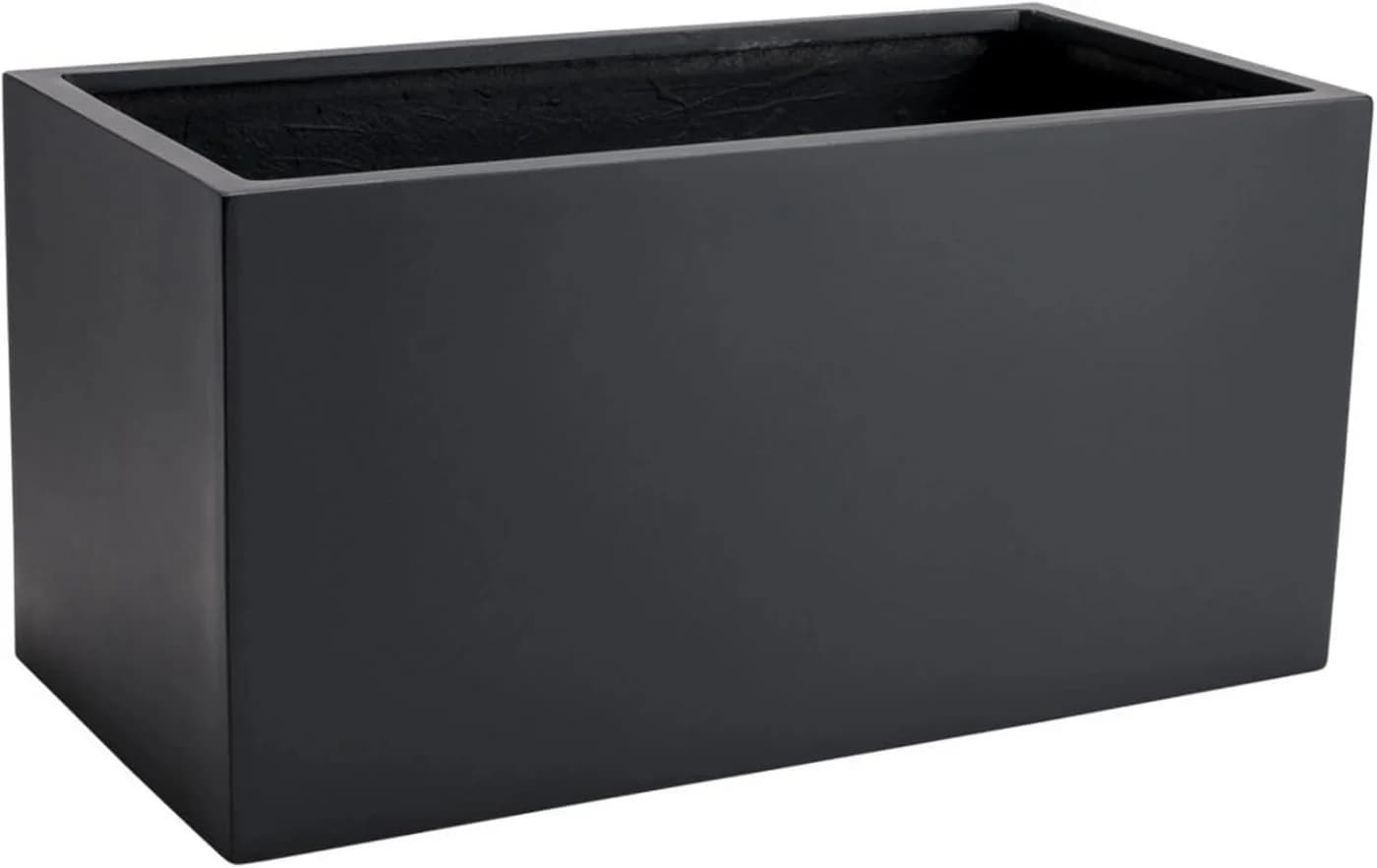 VIVANNO Pflanzkübel Fiberglas Anthrazit Matt - Bild 2