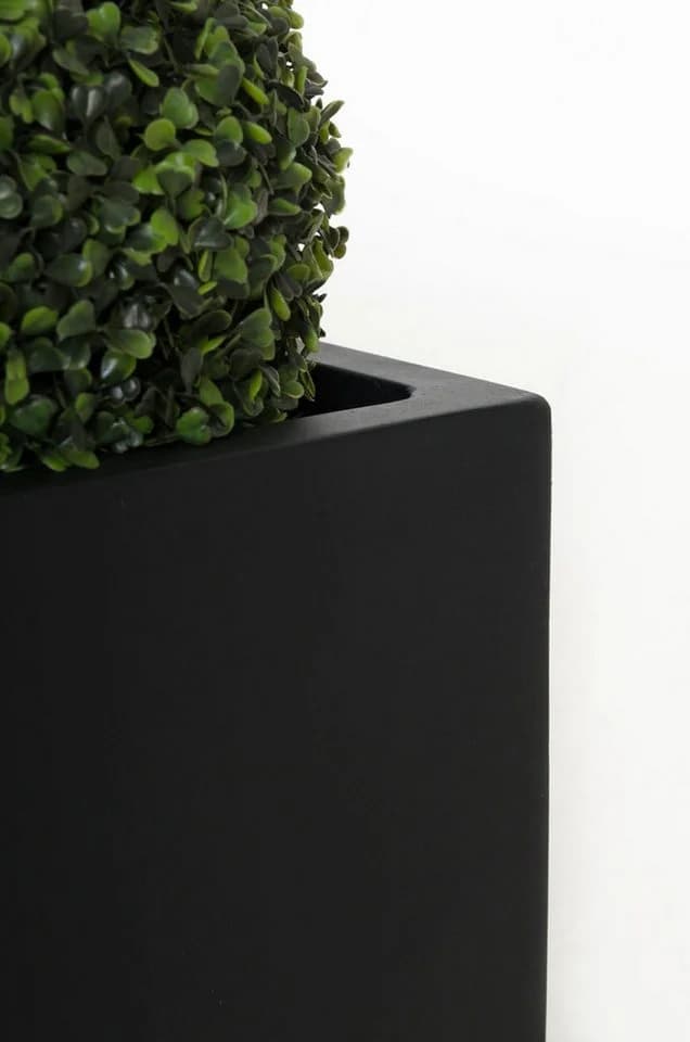 VIVANNO Pflanzkübel Fiberglas BLOCK Würfel Anthrazit Matt - Bild 5