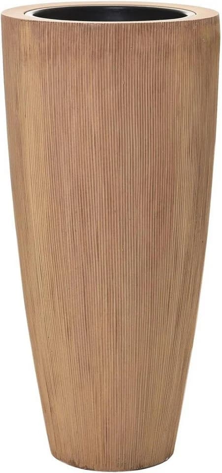 Exklusiver Pflanzkübel aus Fiberglas, Beige, 37x80cm - Bild 2