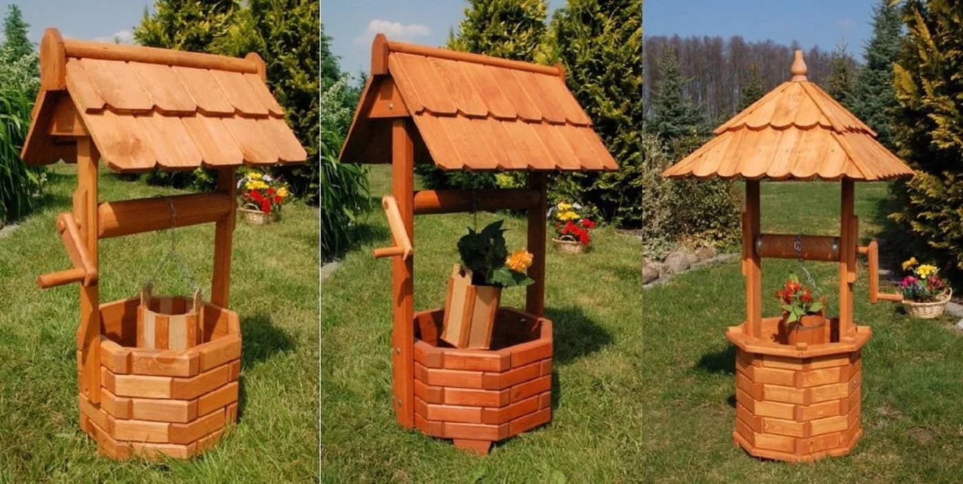 DSH DEKO SHOP HANNUSCH Zierbrunnen Holz Brunnen