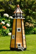 DSH DEKO SHOP HANNUSCH Gartenfigur Leuchtturm braun mit Beleuchtung Bild 2