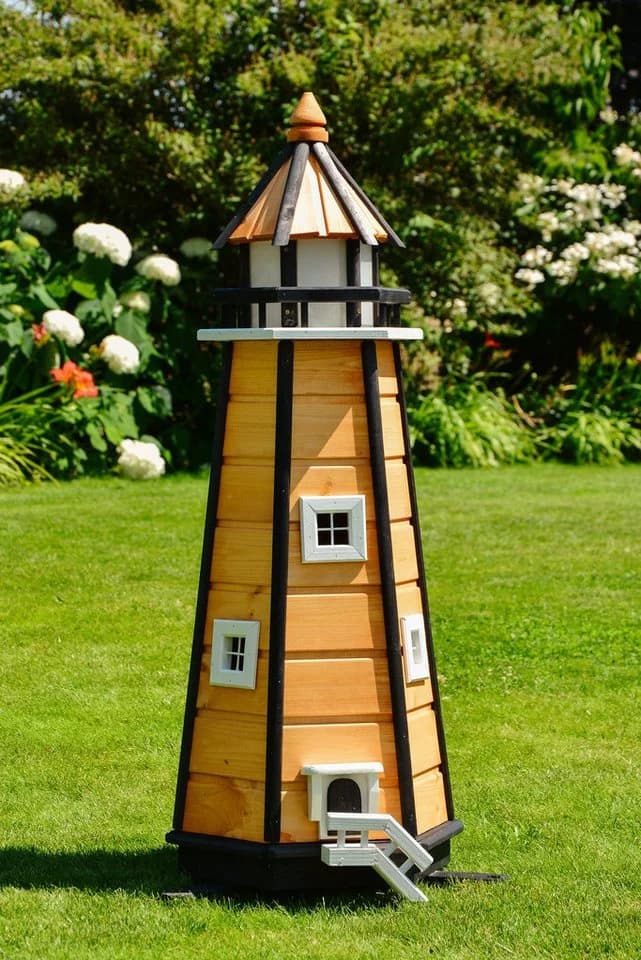 DSH DEKO SHOP HANNUSCH Gartenfigur Leuchtturm braun mit Beleuchtung - Bild 4