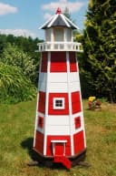 HANNUSCH Gartenfigur Leuchtturm Holz 230 V Beleuchtung Bild 1