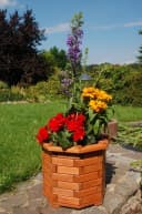 DSH DEKO SHOP HANNUSCH Blumenkasten Bk6r rund Braun Bild 2