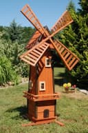 DSH DEKO SHOP HANNUSCH Gartenfigur XL Windmühle Weiß Holz Solar Bild 2