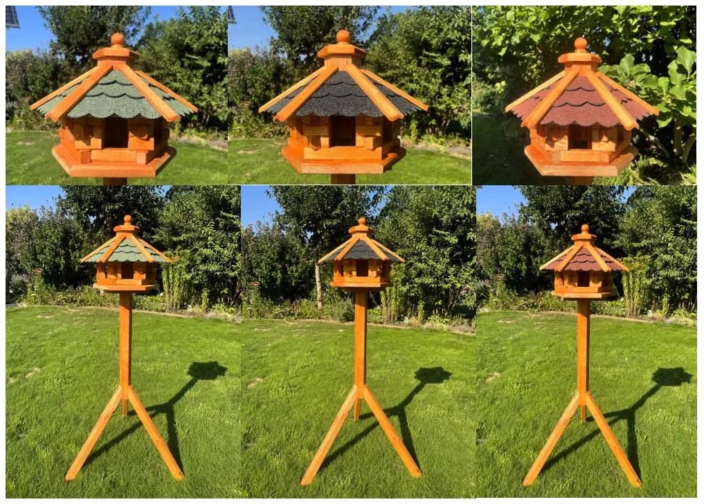 DSH DEKO SHOP HANNUSCH Vogelhaus Futterhaus mit Bitumendach - Bild 2