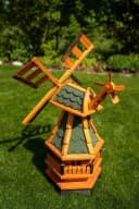 DSH DEKO SHOP HANNUSCH Gartenfigur Windmühle Norddeutsche Art Grün Bild 4
