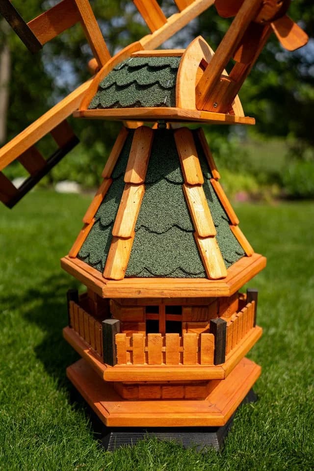 DSH DEKO SHOP HANNUSCH Gartenfigur Windmühle Norddeutsche Art Grün - Bild 5