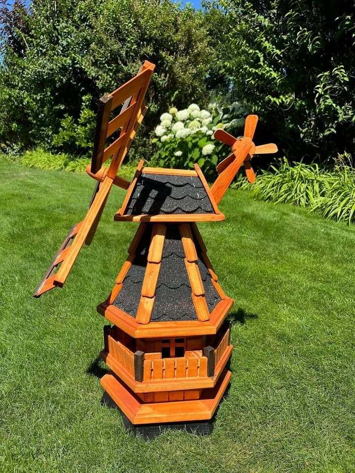 DSH DEKO SHOP HANNUSCH Garten-Windmühle Norddeutsche Art Holz
