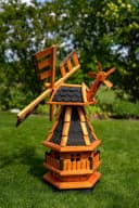 DSH DEKO SHOP HANNUSCH Garten-Windmühle Norddeutsche Art Holz Bild 3