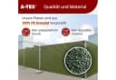 A-TEX Schutzplane Bauzaunplane 140 g/m² Schwarz Sichtschutz blickdicht Bild 1