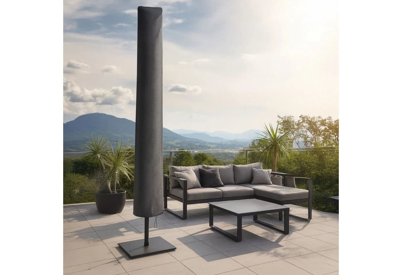 osoltus Sonnenschirm Schutzhülle Grau 200 cm Comfort 600D