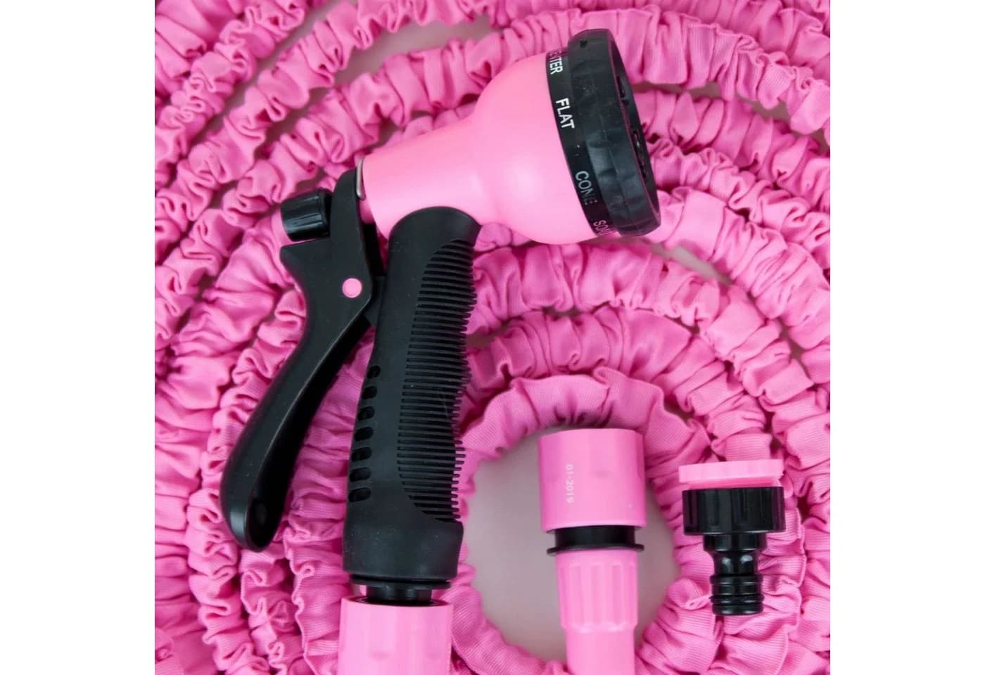 Grafner Flexibler Gartenschlauch 30m Pink mit Multifunktionsbrause - Bild 5