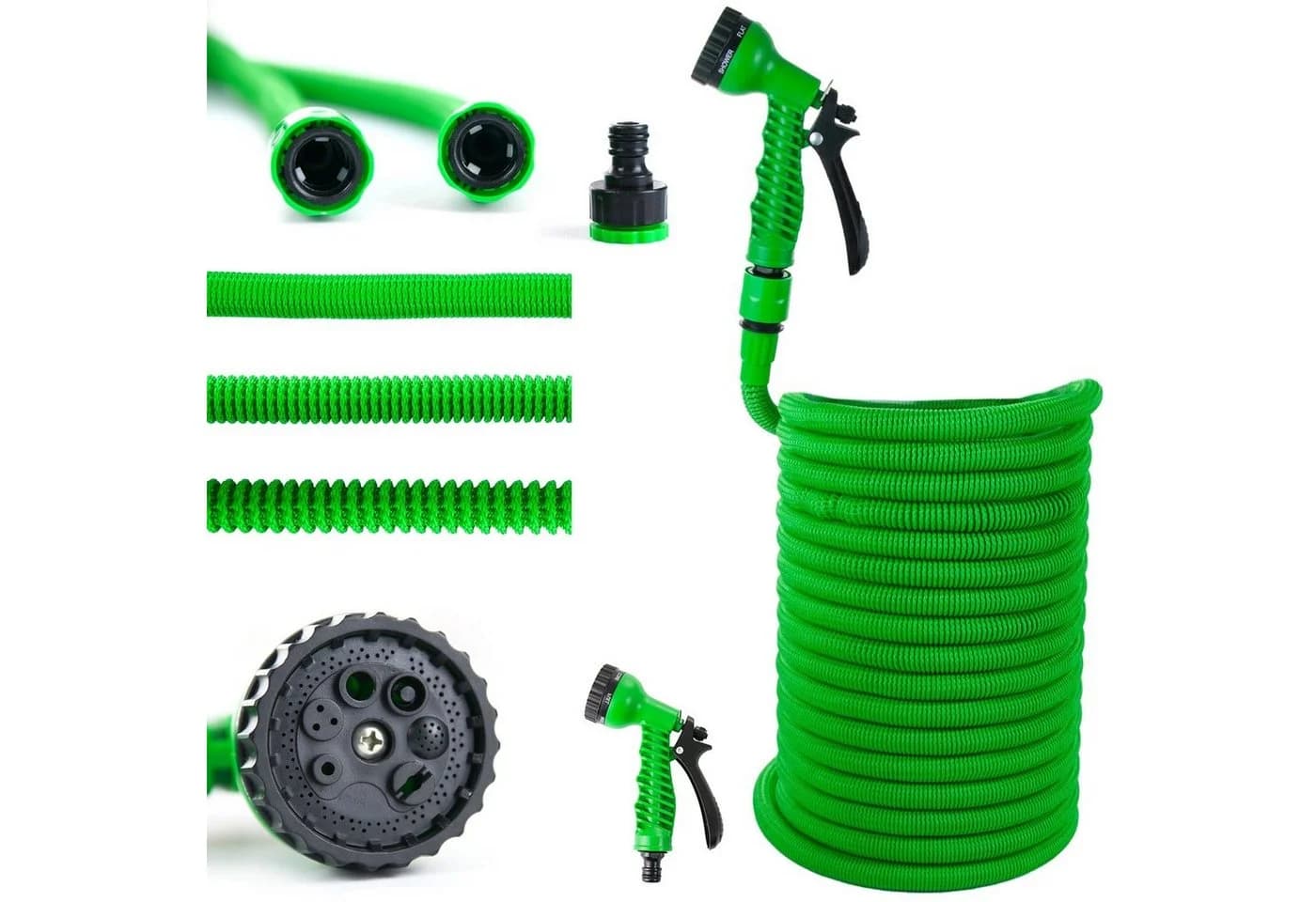Grafner Premium Gartenschlauch 30m Dehnbar mit Multifunktionsbrause - Bild 2