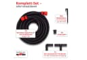 Grafner Perlschlauch 15m Set Schwarz mit Adapter Bild 1