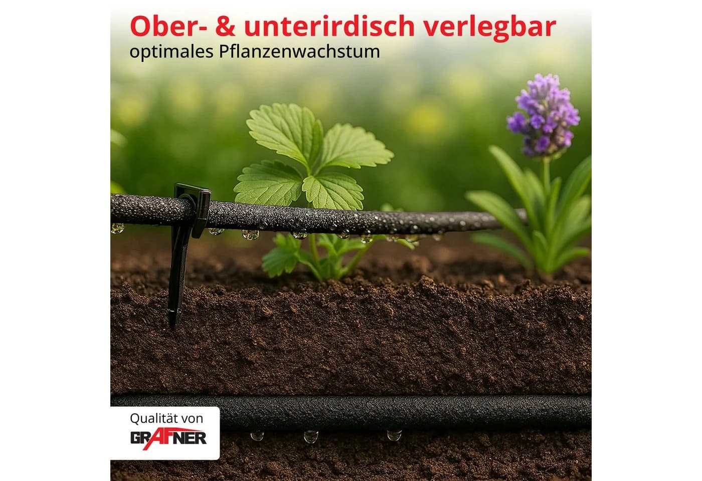 Grafner Perlschlauch 15m Set Schwarz mit Adapter - Bild 3