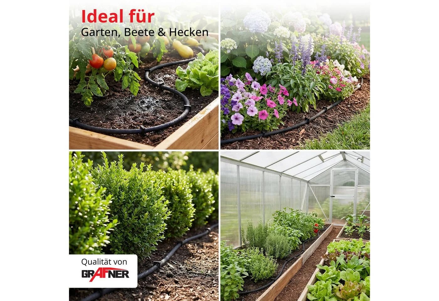 Grafner Perlschlauch 15m Set Schwarz mit Adapter - Bild 5