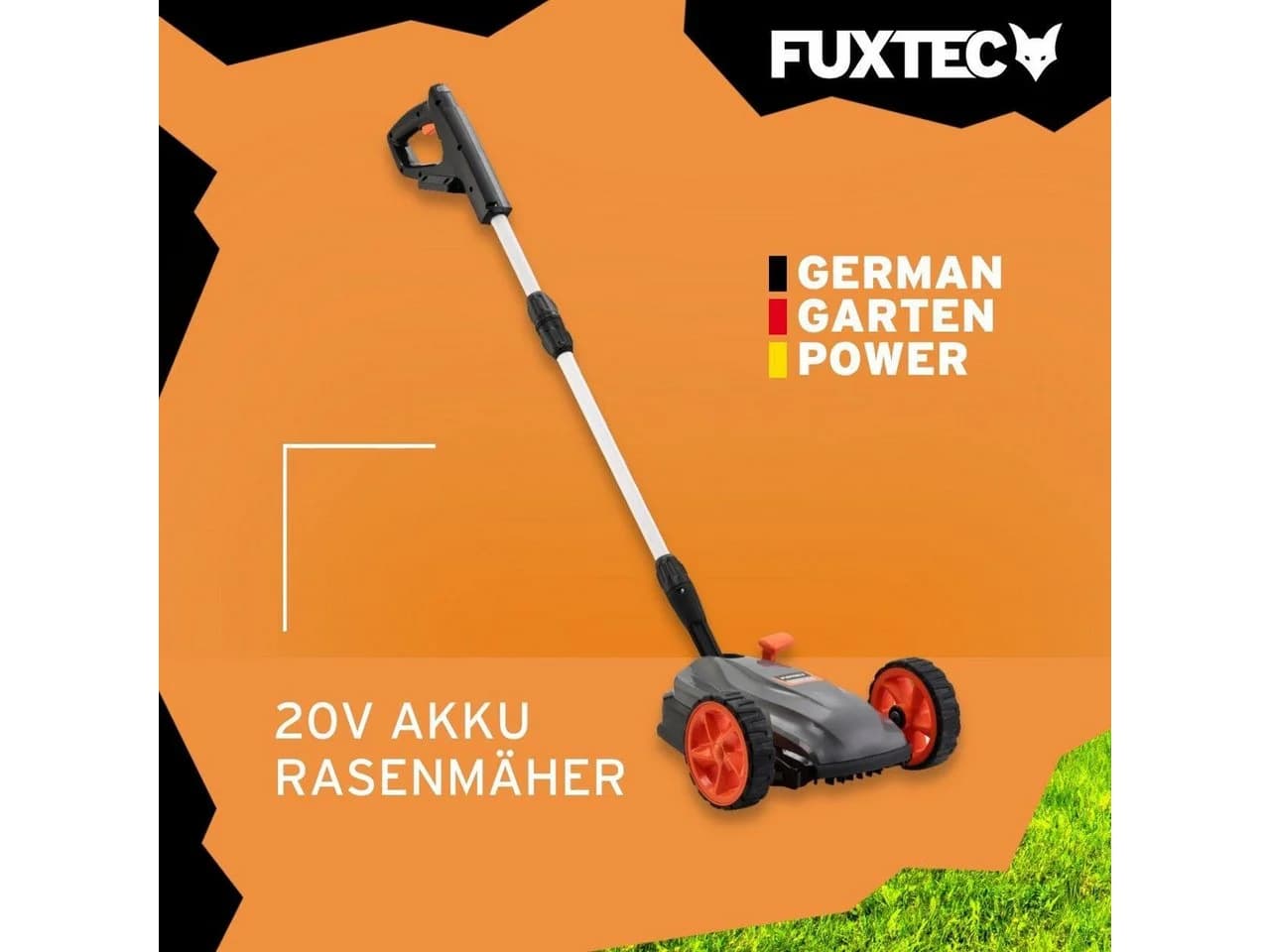 FUXTEC FX-E1RMEH20 Akku Einhandrasenmäher 22cm Kompakt
