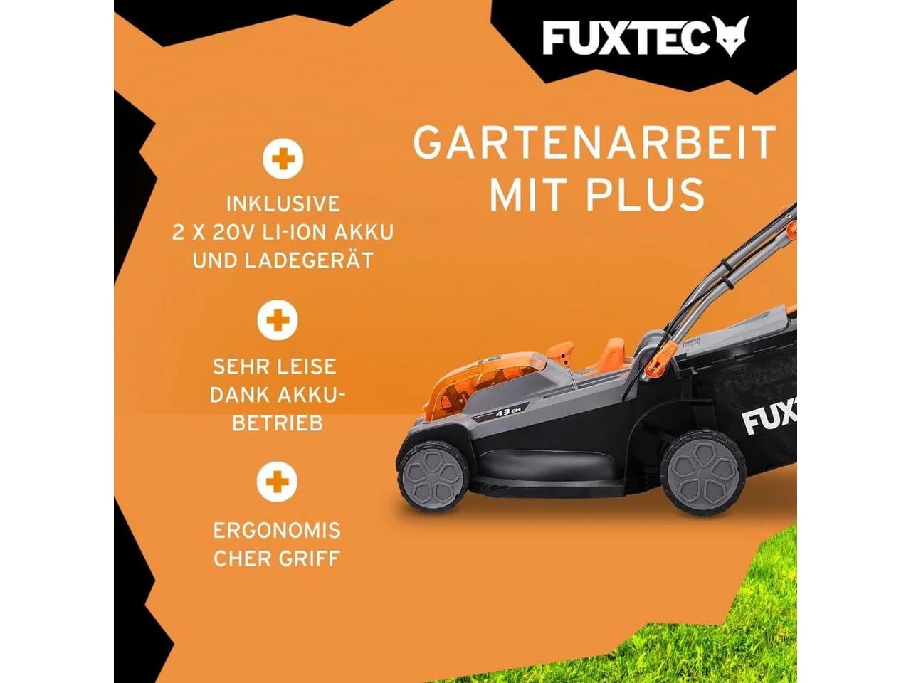 FUXTEC Akkurasenmäher FX-E2RM43PROSET 43 cm Schnittbreite 40V - Bild 3