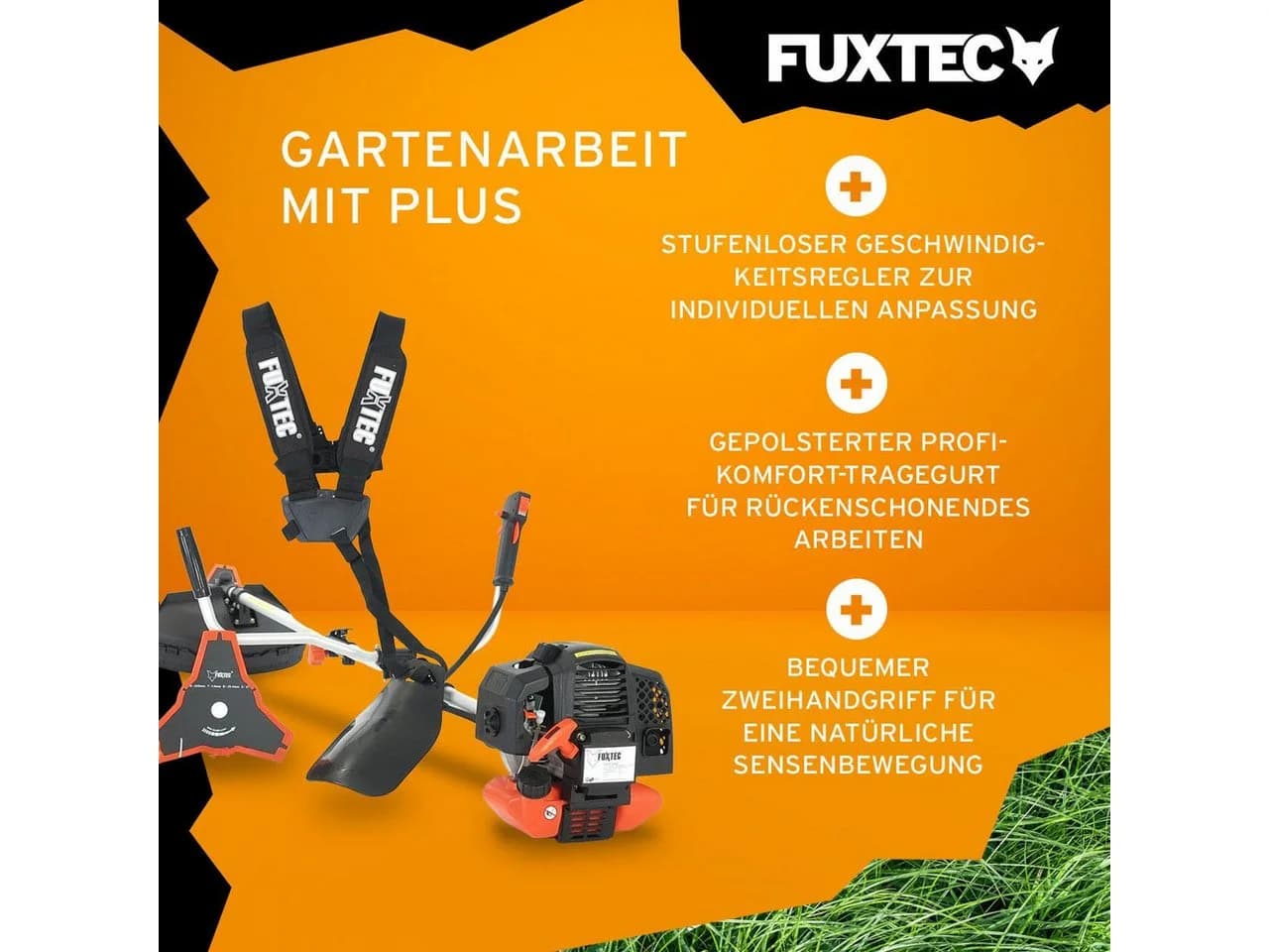 FUXTEC Benzin-Motorsense FX-MS152 mit Easy Starter und Profi-Tragegurt - Bild 4