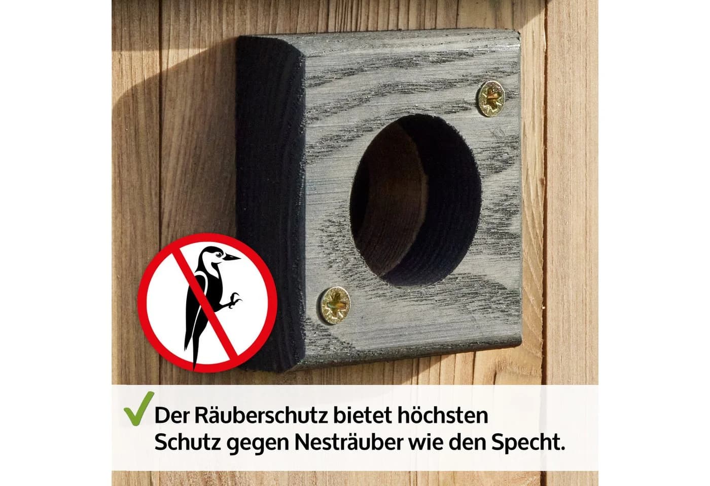 Zooprinz Nistkasten Vogelhaus Braun Vollholz Pultdach - Bild 4