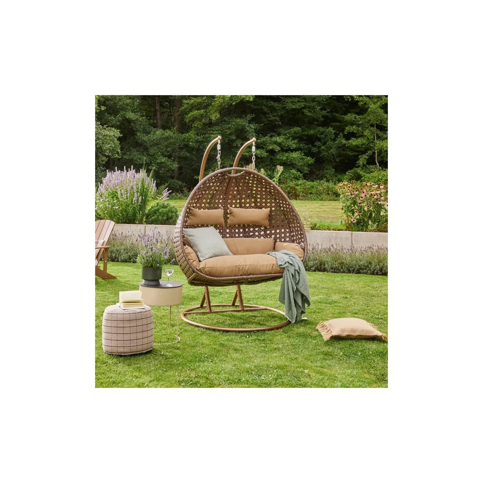 Home Deluxe Polyrattan Hängesessel Twin Bunt