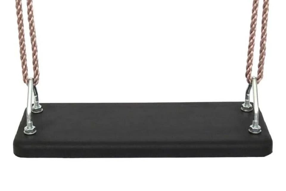 Gartenpirat Schaukelsitz robust aus Gummi in schwarz mit Seil