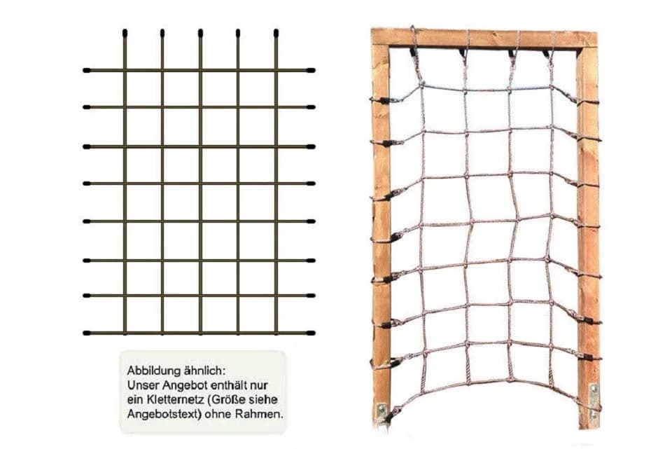 Gartenpirat Kletternetz 25x25 cm Polyhemp für Spielturm - Bild 4