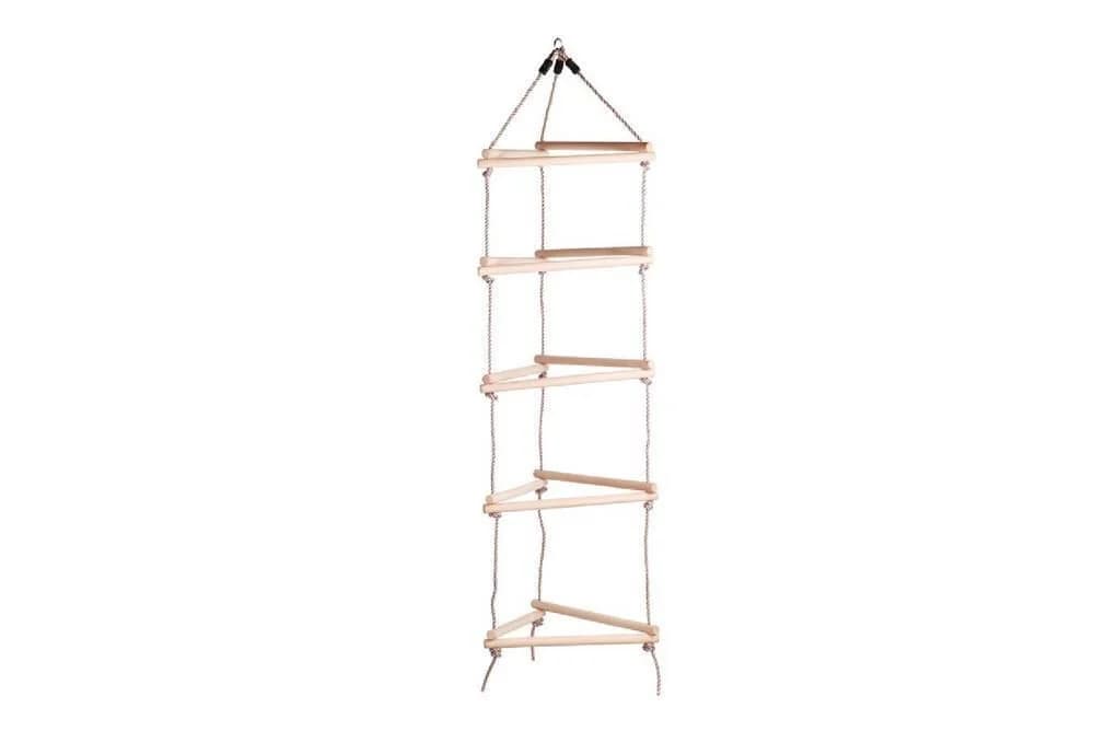 Gartenpirat Strickleiter 5 Ebenen 2 m Holzsprossen