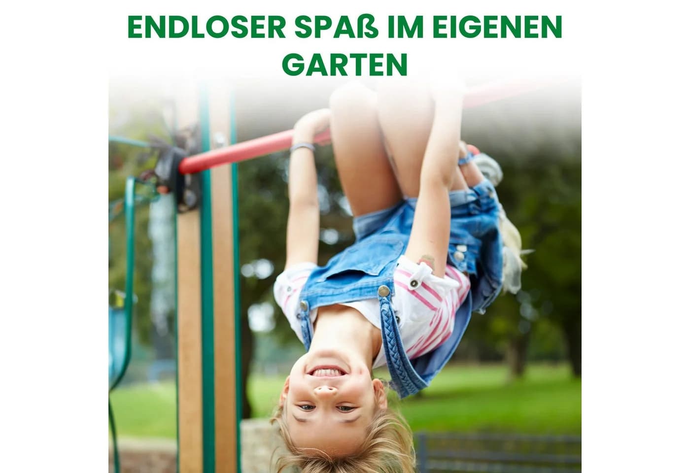 Gartenpirat Turnreck aus Kiefer imprägniert mit Reckstange rot - Bild 4