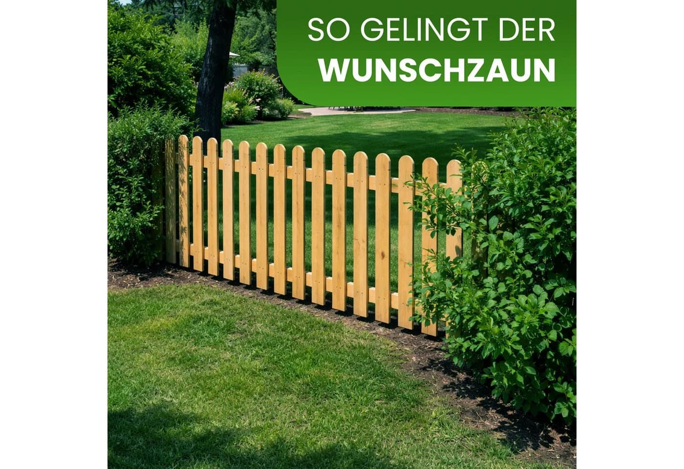 Gartenpirat Gartenzaun Kiefer imprägniert Typ A - Bild 3