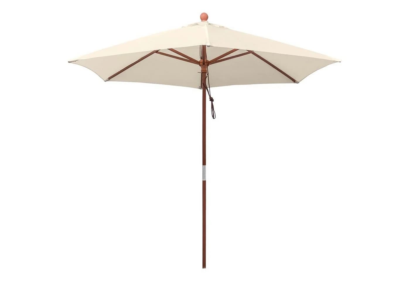 anndora Sonnenschirm 2,5m Rund Beige Polyester mit UV-Schutz