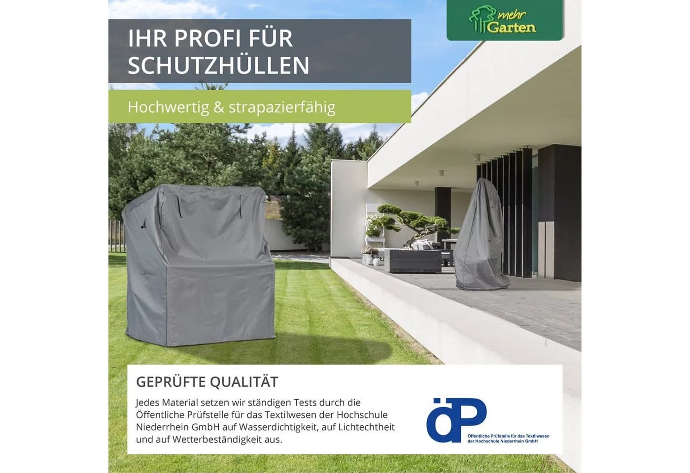 mehr Garten Premium Schutzhülle für Klappsessel wasserdicht UV-Schutz - Bild 5