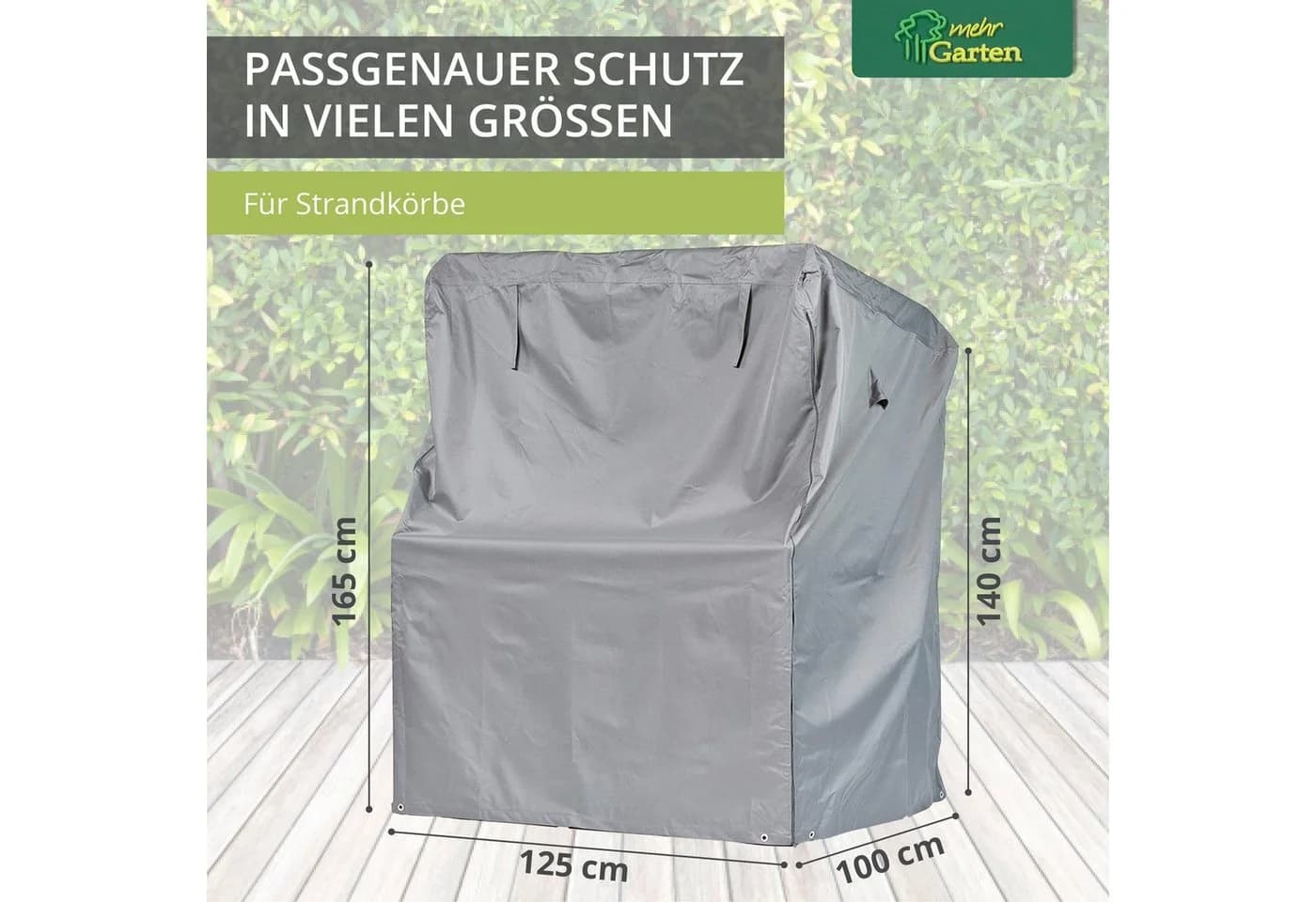 mehr Garten Strandkorb-Schutzhülle Premium Wasserdicht UV-beständig - Bild 2