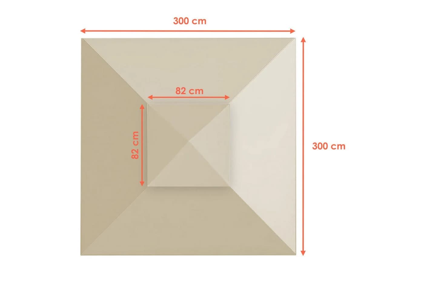 Spetebo Pavillon-Ersatzdach mit Kaminabzug Beige