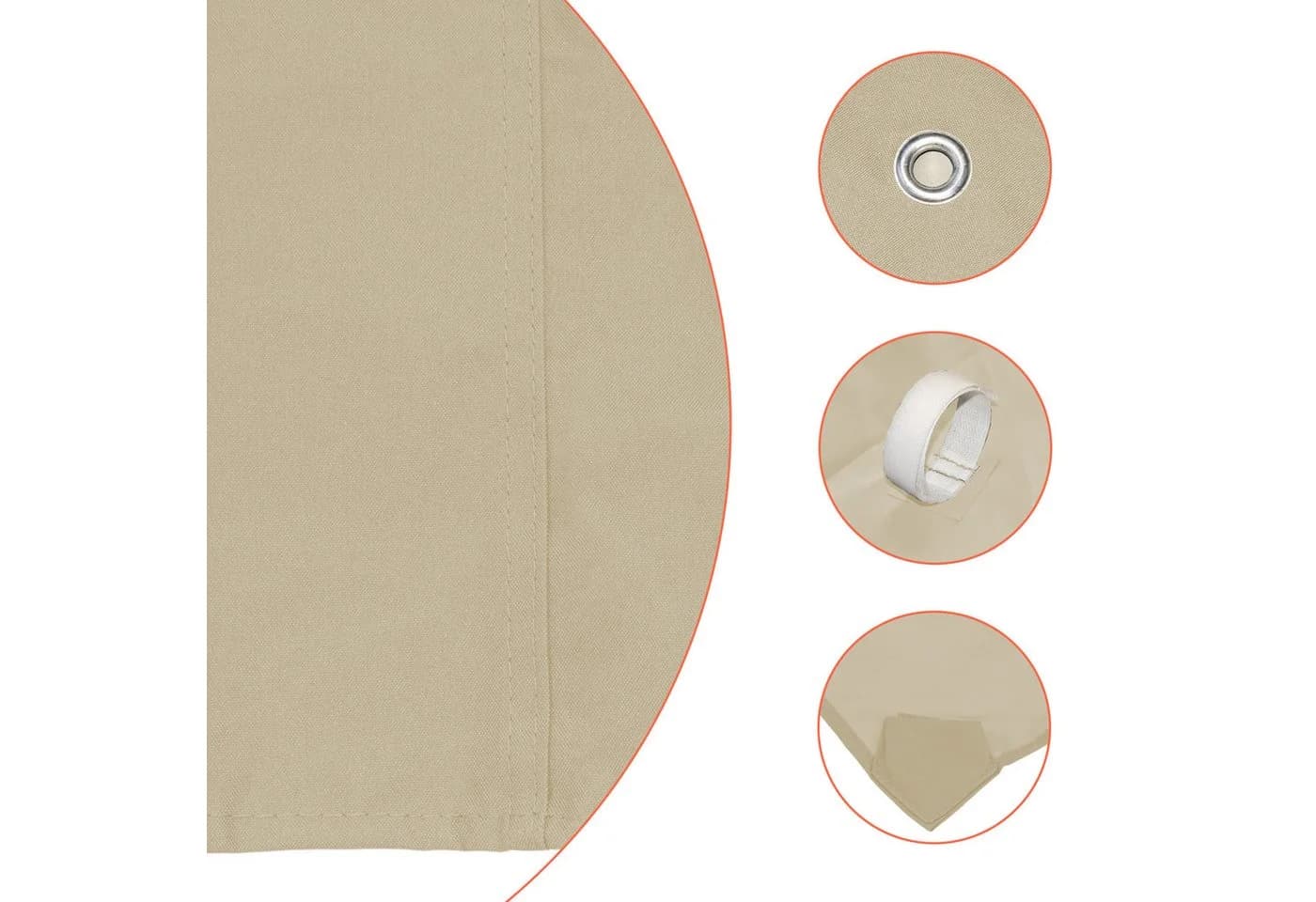 Spetebo Pavillon-Ersatzdach mit Kaminabzug Beige - Bild 3