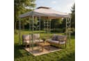 Spetebo Pavillon-Ersatzdach mit Kaminabzug Beige Bild 5