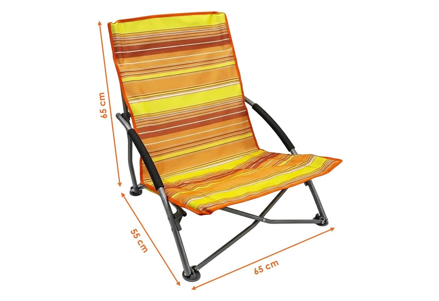 Spetebo Campingstuhl Orange Klappbar mit Tragetasche